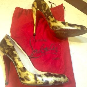 Leopard Christian Louboutin shoes sz 40